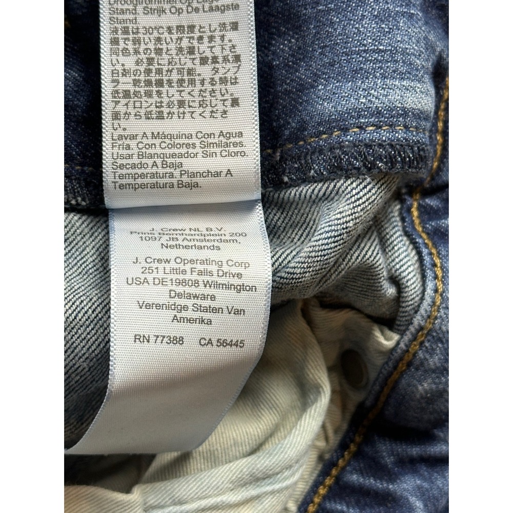 J.Crew 484 Jeans Men 30x34 Blue Slim Tapered Denim Cotton Blend Stretch 5-Pocket - Picture 12 of 14